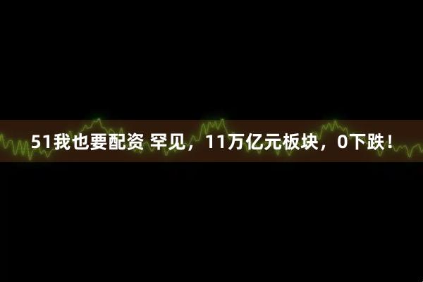 51我也要配资 罕见，11万亿元板块，0下跌！