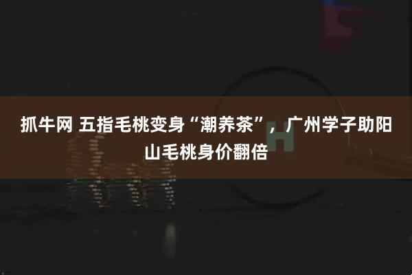抓牛网 五指毛桃变身“潮养茶”，广州学子助阳山毛桃身价翻倍